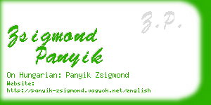 zsigmond panyik business card